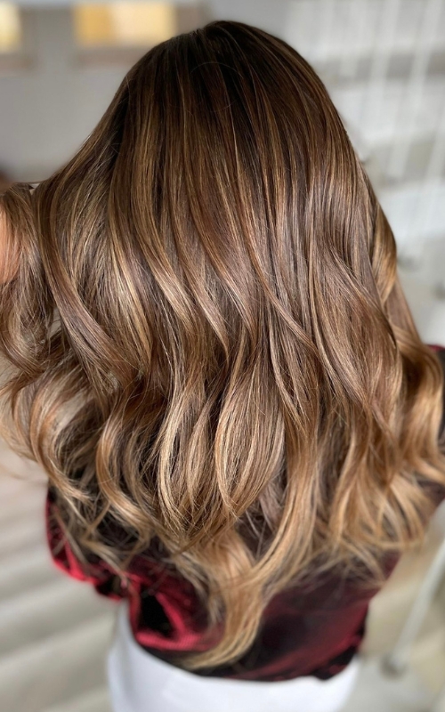 Low maintenance balayage hair colour transformation in Teddington Low maintenance balayage hair colour transformation in Teddington