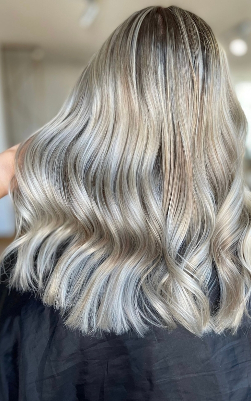 Soft blonde balayage with seamless colour blending in Teddington Soft blonde balayage with seamless colour blending in Teddington